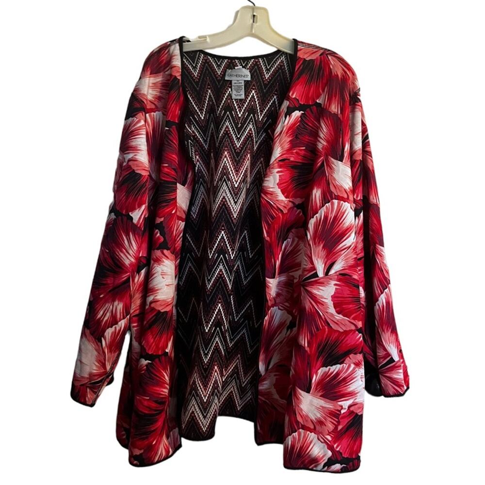 Catherine’s Women’s Reverse Atility Floral & Chevron Jacket